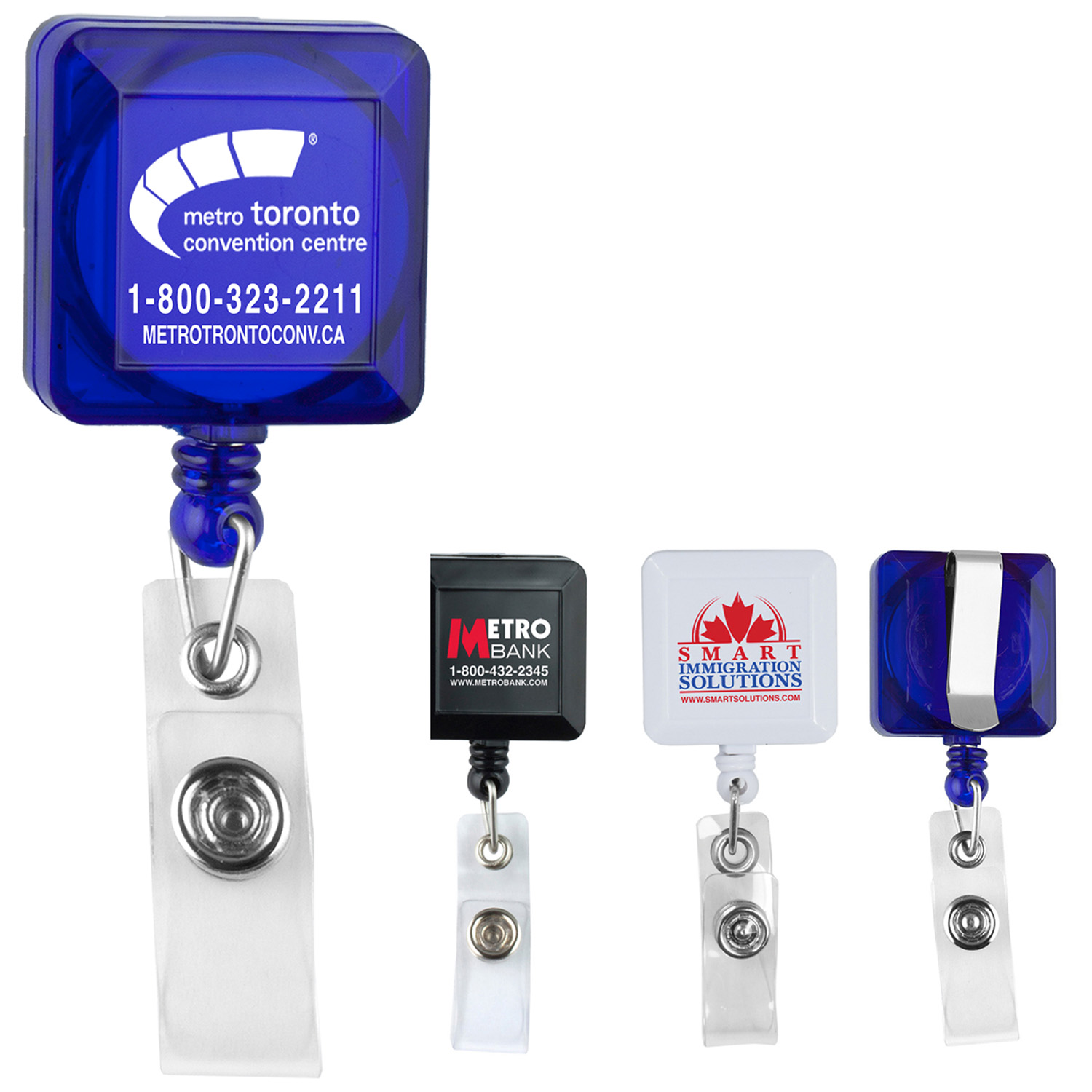 Kent VL 30” Cord Square Retractable Badge Reel and Badge Holder with Metal  Slip Clip Attachment - Innovation Line Canada
